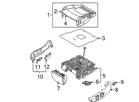 2022 Kia Carnival Second Row Seats CUSHION ASSY-2ND SEA Diagram for 89100R0710KQ5