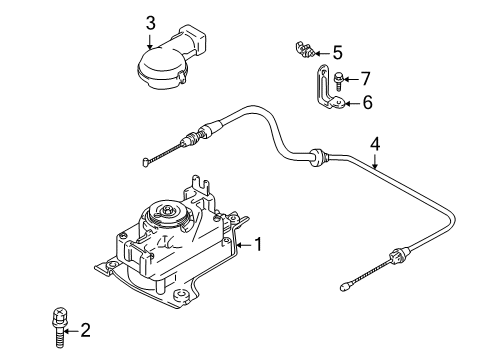 2002 Chevrolet Tracker Cruise Control System Cable Assembly Bolt Diagram for 11503864