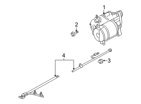 2007 Dodge Ram 3500 Starter Engine Starter Diagram for 5086932AA