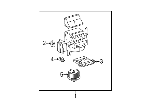 2006 Scion tC Blower Motor & Fan Blower Assembly Diagram for 87130-21021