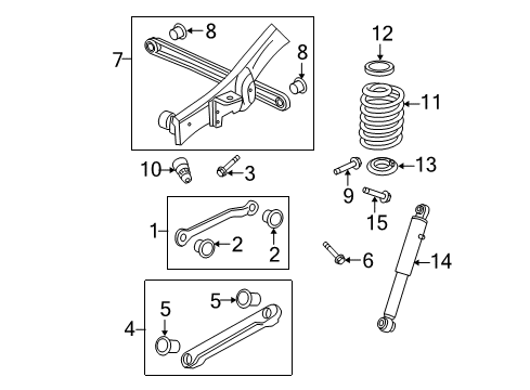 2009 Chevrolet Avalanche Rear Suspension Shock Diagram for 19368462