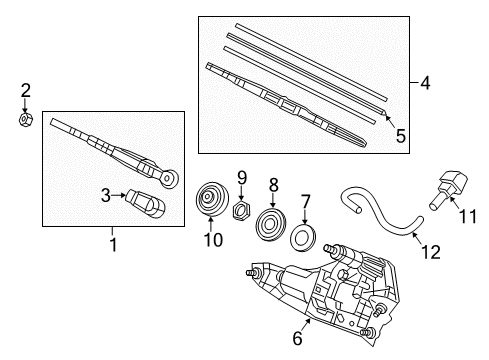 2014 Honda CR-V Wiper & Washer Components Tube 4X7X180 Diagram for 76869-T0G-A01