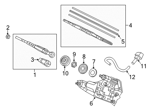 2014 Honda CR-V Wiper & Washer Components Blade Rubber Diagram for 76732-T0A-003