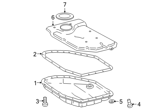 2006 Toyota RAV4 Automatic Transmission Pan Sub-Assy, Automatic Transaxle Oil Diagram for 35106-08010