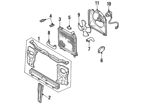 1988 Ford Festiva Filters Element Diagram for E8BZ-9601-A