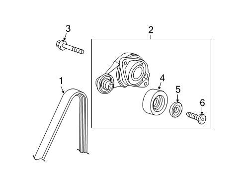2010 Honda Fit Belts & Pulleys Belt, Compressor (Mitsuboshi) Diagram for 38920-RB0-004
