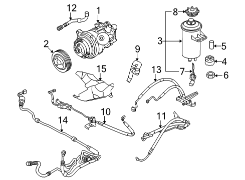 2008 BMW X6 Wiper & Washer Components Combination Return Pipe Diagram for 32416785275