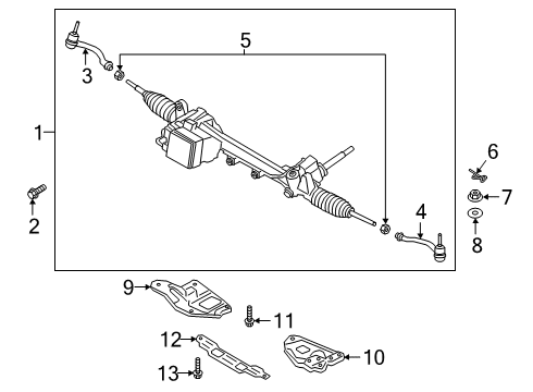 2019 Kia K900 Steering Column & Wheel, Steering Gear & Linkage End Assembly-Tie Rod, LH Diagram for 56820J6000