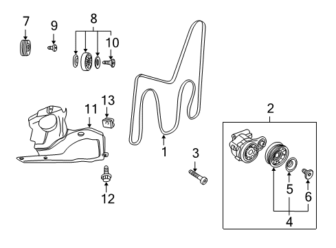 2002 Saab 9-5 Belts & Pulleys Serpentine Belt Diagram for 93181720