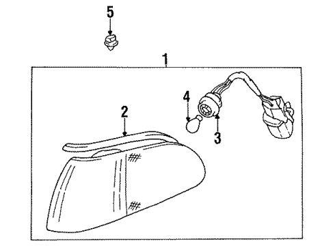 1993 Hyundai Scoupe Bulbs Clip Diagram for 98634-33500-D