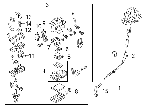 2017 Kia K900 Center Console ACTUATOR Assembly-PARKIN Diagram for 467563T210