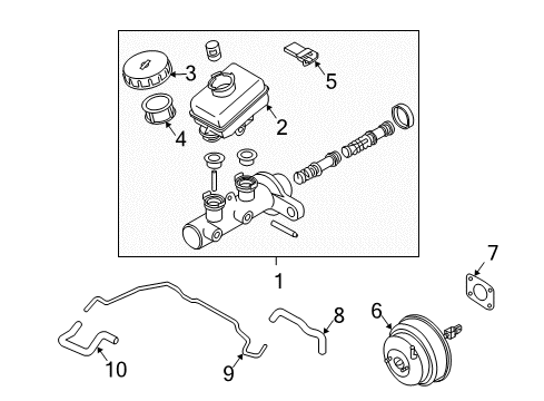 2007 Nissan 350Z Hydraulic System Booster Assy-Brake Diagram for 47210-CF50J