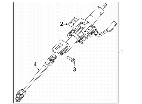 2020 Nissan Sentra Steering Column & Wheel, Steering Gear & Linkage Joint-STRG LWR Diagram for 48080-6LB1A