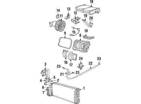 1996 BMW 318ti HVAC Case Blower Resistor Diagram for 64118372775