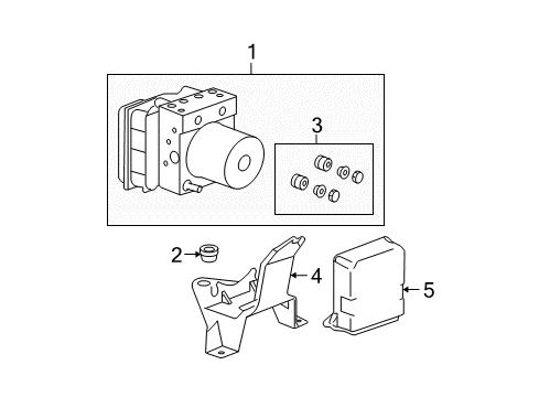 2009 Acura MDX Anti-Lock Brakes Control Unit, Electronic (Rewritable) Diagram for 48310-RYG-013