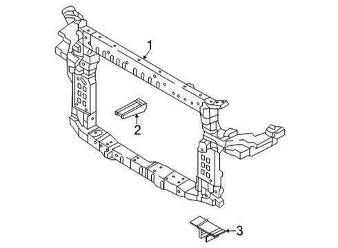 2021 Kia Sorento Radiator Support Pad U Diagram for 865B1S9000