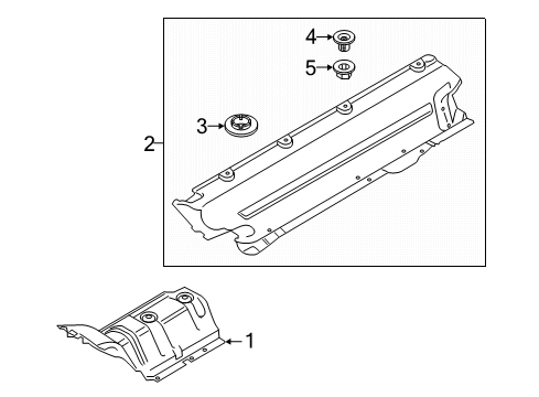 2021 Kia Telluride Under Cover & Splash Shields Pad-ANTINOISE Diagram for 8417128000
