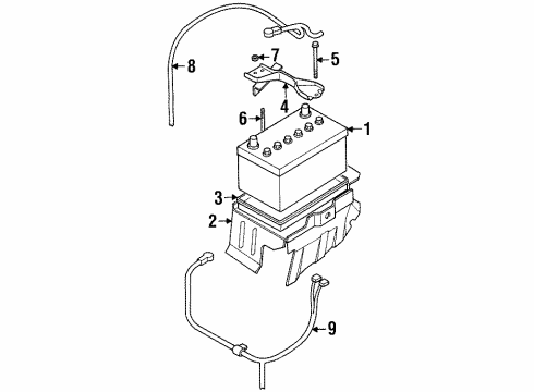 1999 Isuzu Amigo Battery Wire Harness, Battery Diagram for 8-97217-775-0