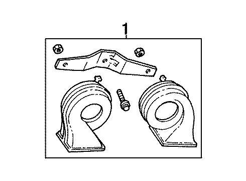 1999 Lincoln Continental Horn Horn Diagram for XF3Z-13832-AA