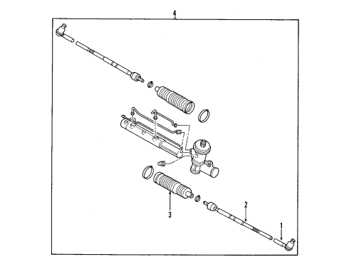 2004 Ford Escape P/S Pump & Hoses, Steering Gear & Linkage Steering Gear Diagram for 3L8Z-3504-CARM