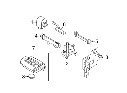 2013 Hyundai Sonata Keyless Entry Components Keyless Entry Receiver Module Diagram for 95470-4R000