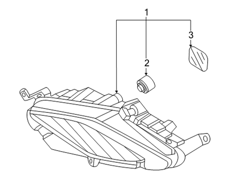 2022 Kia Forte Fog Lamps LAMP ASSY-FR FOG, RH Diagram for 92202M7500