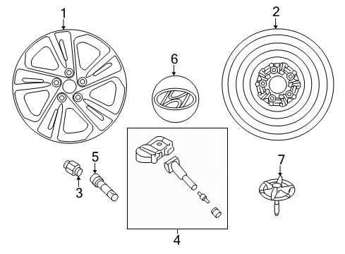 2017 Hyundai Elantra Wheels, Covers & Trim Double 5-Spoke Wheel Diagram for 52910-F2300