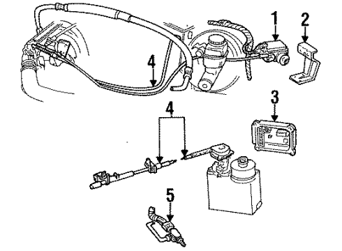 1994 Ford F-150 Cruise Control System Cruise Switch Diagram for F2TZ-9C888-EA