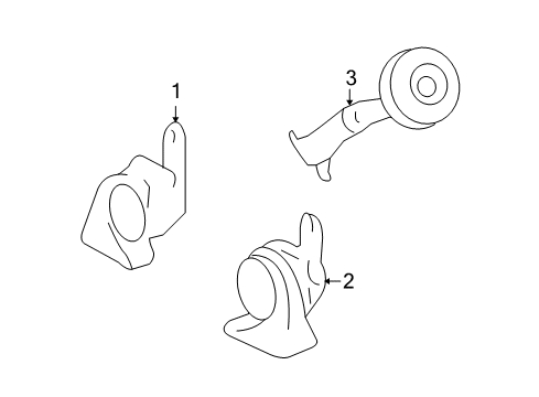 2009 Lexus ES350 Horn Horn Diagram for 86540-48010