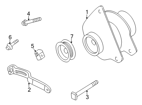 2005 Chrysler Sebring Alternator Bolt-HEXAGON FLANGE Head Diagram for MF140033