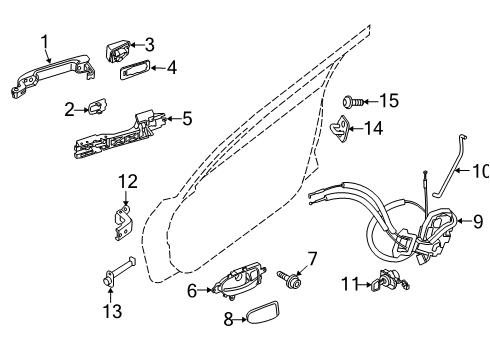 2013 Nissan Altima Front Door Motor Assy-Regulator, RH Diagram for 80730-3TA1A