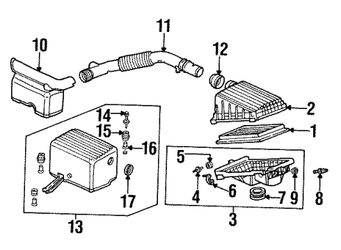 1996 Honda Civic del Sol Powertrain Control Sensor, Rear Oxygen Diagram for 36532-P30-A01