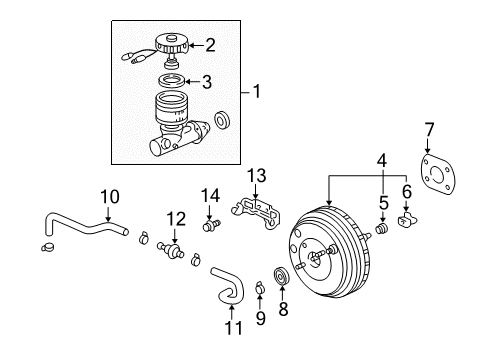 1994 Acura Integra Hydraulic System Seal, Rod Diagram for 46185-S04-J01