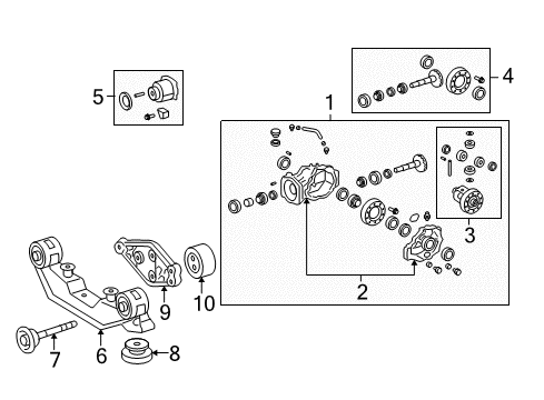 2009 Toyota Matrix Axle & Differential - Rear Differential Mount Diagram for 52380-68010