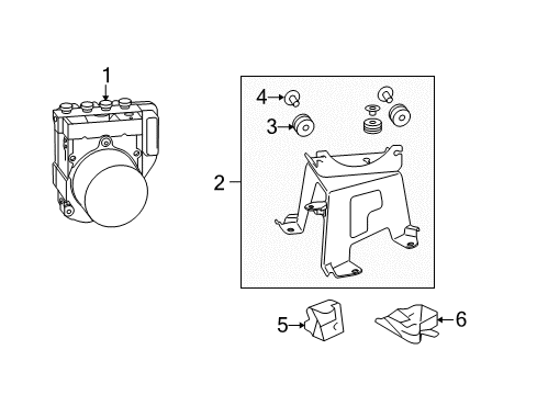 2011 Lexus RX350 ABS Components ACTUATOR Assembly, Brake Diagram for 44050-0E061