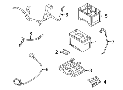 2014 Kia Optima Battery Wiring Assembly-Engine Ground Diagram for 918612T010