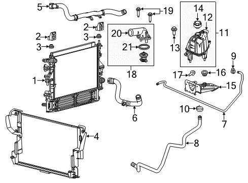 2014 Ram ProMaster 2500 Radiator & Components Housing-THERMOSTAT Diagram for 5184570AJ