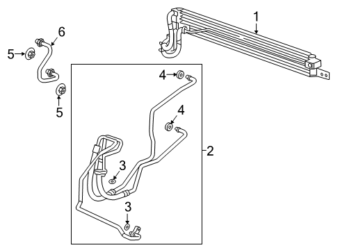 2016 Chevrolet Trax Oil Cooler Auxiliary Cooler Diagram for 95152162