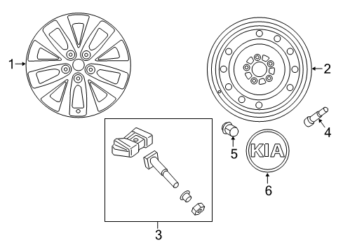 2020 Kia Optima Wheels Wheel Assembly-Aluminium Diagram for 52910A8610