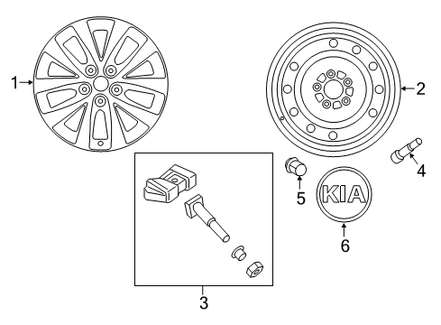 2017 Kia Optima Wheels Wheel Assembly-Aluminum Diagram for 52910D5210