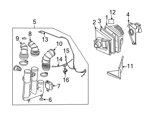 2004 Cadillac CTS Powertrain Control Camshaft Sensor Diagram for 12592250