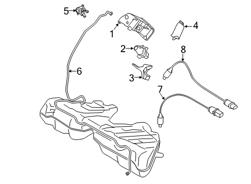 2013 BMW ActiveHybrid 5 Emission Components Activated Charcoal Filter Diagram for 16137331117