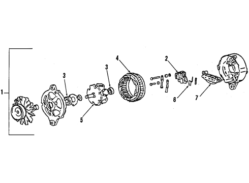 1993 Dodge Colt Alternator ALTERNATR-Assembly Diagram for R189659M