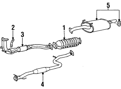 1998 Hyundai Accent Exhaust Components Stay-Ccc Diagram for 28961-22560