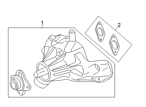 2001 GMC Savana 3500 Cooling System, Radiator, Water Pump, Cooling Fan Gasket Diagram for 12592020