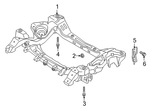 2020 Kia K900 Suspension Mounting - Front Stay LH Diagram for 62476J6000