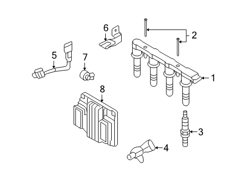 Diagram for 2010 Pontiac G3 Ignition System