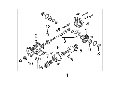 2009 Nissan Murano Axle & Differential - Rear Damper Assy-Rear Suspension Diagram for 55493-1AA0A