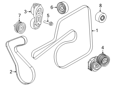 2018 Dodge Challenger Belts & Pulleys TENSIONER-Belt Diagram for 5184617AD