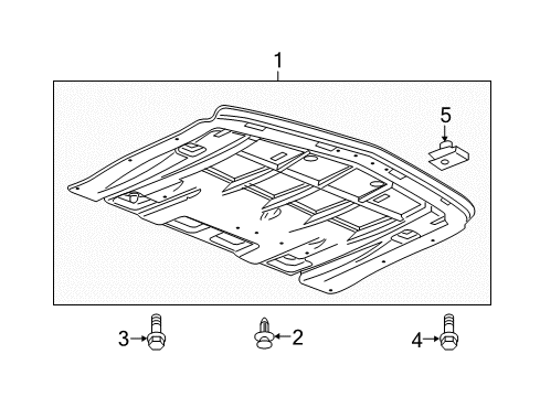 2018 Chevrolet Camaro Splash Shields Lower Deflector Diagram for 23329707